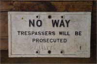 Cast Iron - No Way Sign