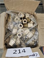 box of plumbing parts