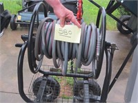 Hose reel cart with hose,
