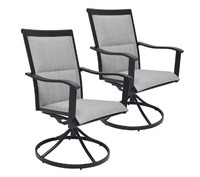 MELROSE SET 2 WICKER  SWIVEL DINING CHAIRS RET$197