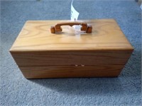 Wooden Storage Box w/ (3) Doilies