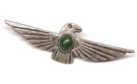 Sterling Silver & Turquoise Thunderbird Brooch Pin