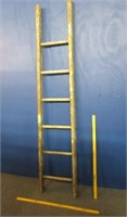 antique wooden ladder section (6ft 9in tall)