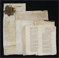 Lot of 15th-17th c. Manuscript Documents