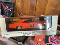 2 Die Cast General Lee Cars - 1/25th, 1/18th