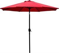 Jearey 12' Patio Umbrella,Red