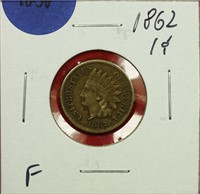 1862 Indian Cent F