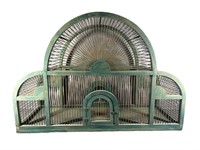 A Wood Bird Cage 23.5H x 34.25W x 13D