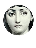 A Piero Fornasetti Milano 10 IN Porcelain Plate #1