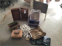 2 Inside shutters, humidifier,canvas bag, plastic