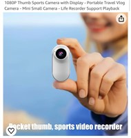 1080P Thumb Sports Camera with Display