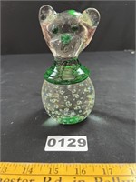 Art Glass Controlled Bubble Glass Bear