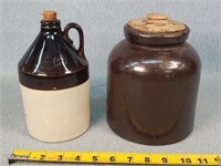 1/2 Gal. Dome Jug & Brown Jar