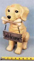 13" Tall Welcome Puppy