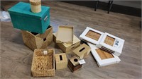 Lot of Asstd Wicker & Natural Material Boxes,