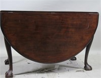 19th CENTURY MAHOGANY DROP LEAF GATE LEG TABLE