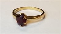 10 kt Ring w/ Ruby Colored Stone