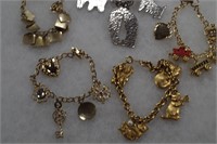 5 COSTUME JEWELRY BRACELETS VINTAGE