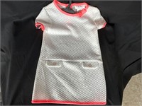 Canda Grey w/Coral Edging Dress 18-24 months