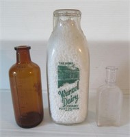 Wurzel Dairy Port Huron, MI milk bottle 9" Tall.