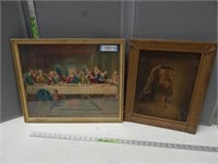 2 Framed religious prints