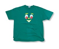 Vintage 90s Gumby Big Face T-Shirt Green Size L