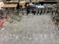 Unmarked Crystal and Glass Stemware