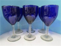 Cobalt & Clear Stemware Glassware
