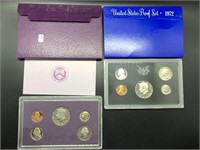 TWO PROOF SETS 1987 1972