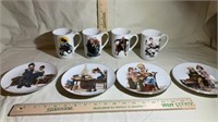Norman Rockwell 6 inch plates( one with chip),