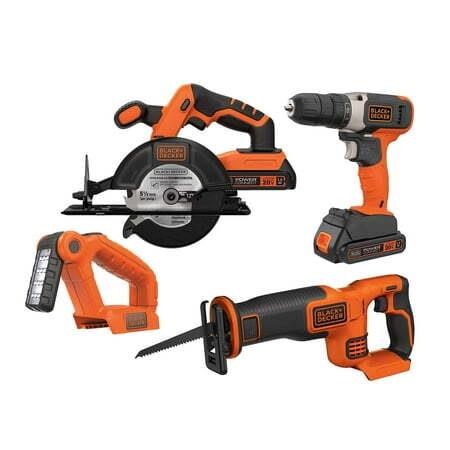 20V 4-Tool Kit: Drill  Saw  Recip Saw  Light