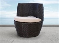 Abbyson NEWPORT OUTDOOR WICKER BISTRO CHAIR