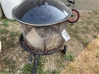 Fire pit (has melted wheel)