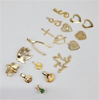 14K Gold Necklace & Pendants, 14K GF Pendants.