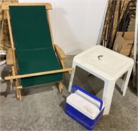Outdoor Folding Chair Cooler & Table