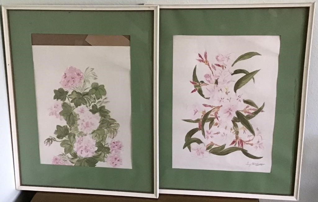 2 FRAMED WATERCOLOR PRINTS