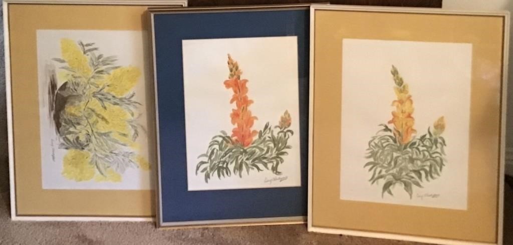 3 FRAMED LOT OF ARTWORK