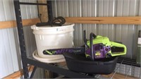 Poulan chain saw storage container rope