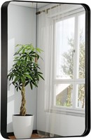 24x36 Inch Black Bathroom Mirror  Rectangle