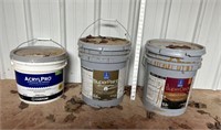 3 Tubs: Tile Adhesive, Paint & Stain