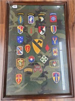 Framed Military  Patches, Vietnam