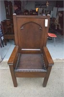 Large Oak Church Clergy Chair