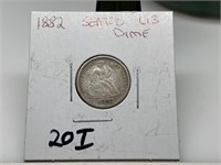 1882 SEATED LIBERTY SILVER DIME