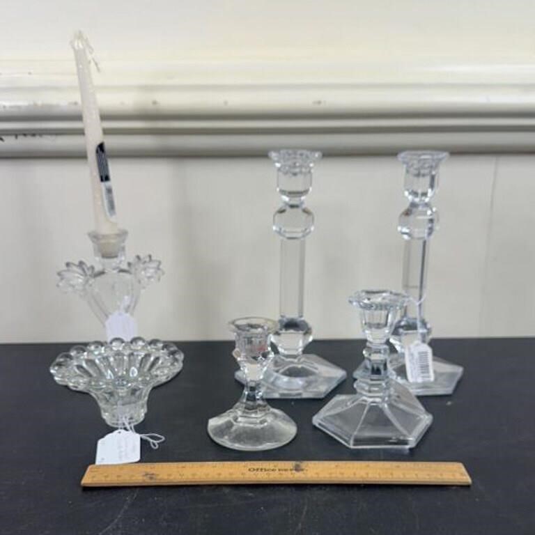 Glass Candle Holders