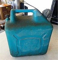 Kerosene blue container full of gas or kerosene