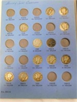 Mercury Head Dime Collection 1916-1945