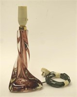 Murano glass electric lamp base