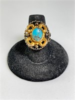 Vintage Turquoise Ring 6 Grams Size 7