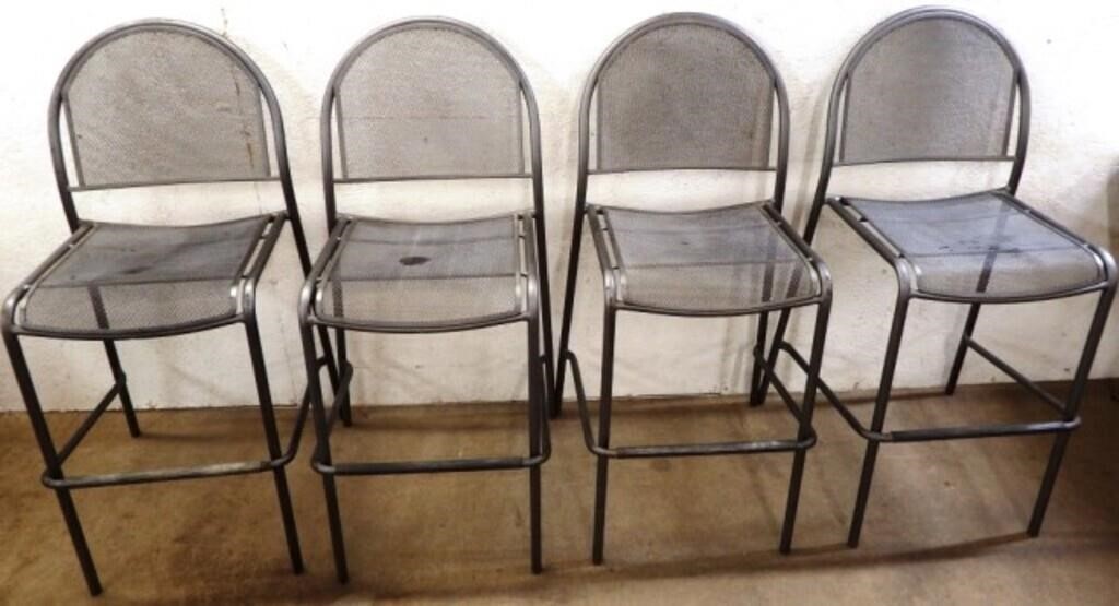 (4) Matching Counter / Bar Height Metal Chairs