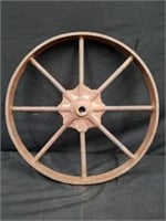 Antique Iron Tractor Wheel, 16.5" Diameter, 6"